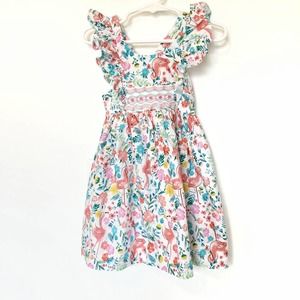Iris & Ivy baby girls tropical flamingo dress 2t